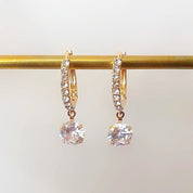 Diamond huggie earrings