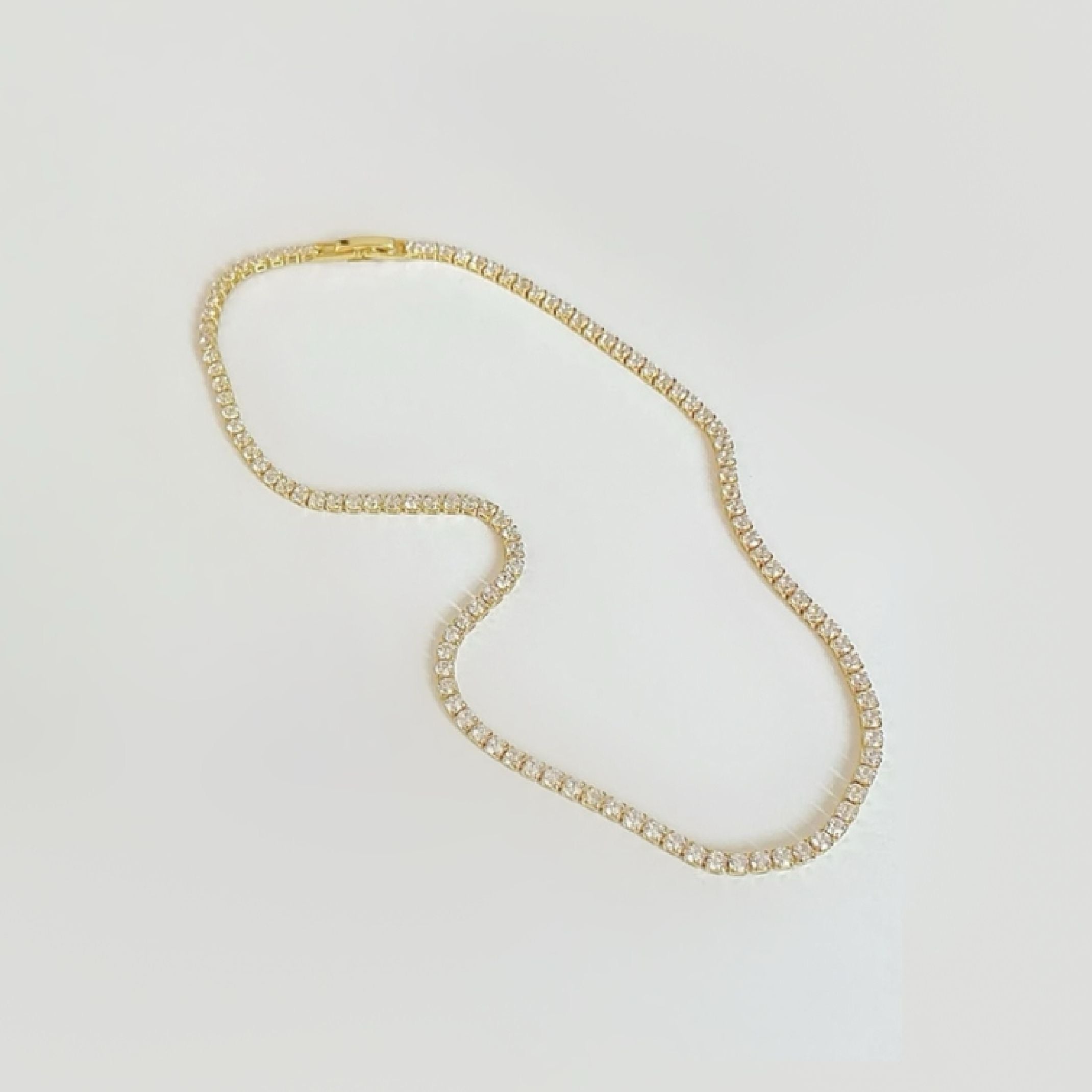 Dainty tennis necklace 