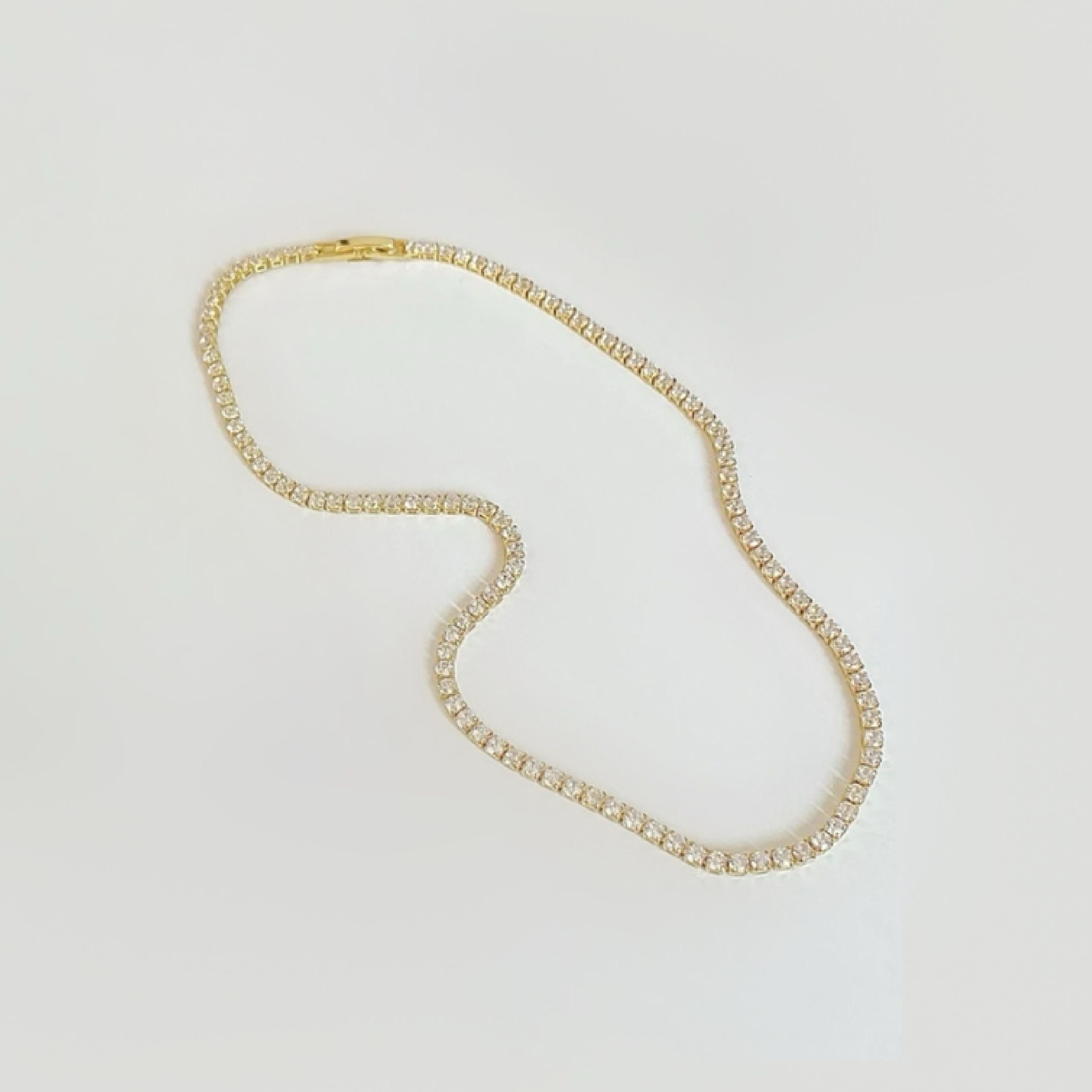 Dainty tennis necklace