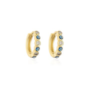 Evil eye huggie earrings