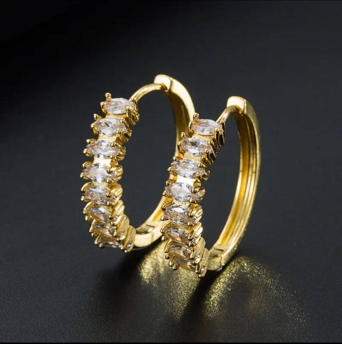 Diamond Hoop Earrings