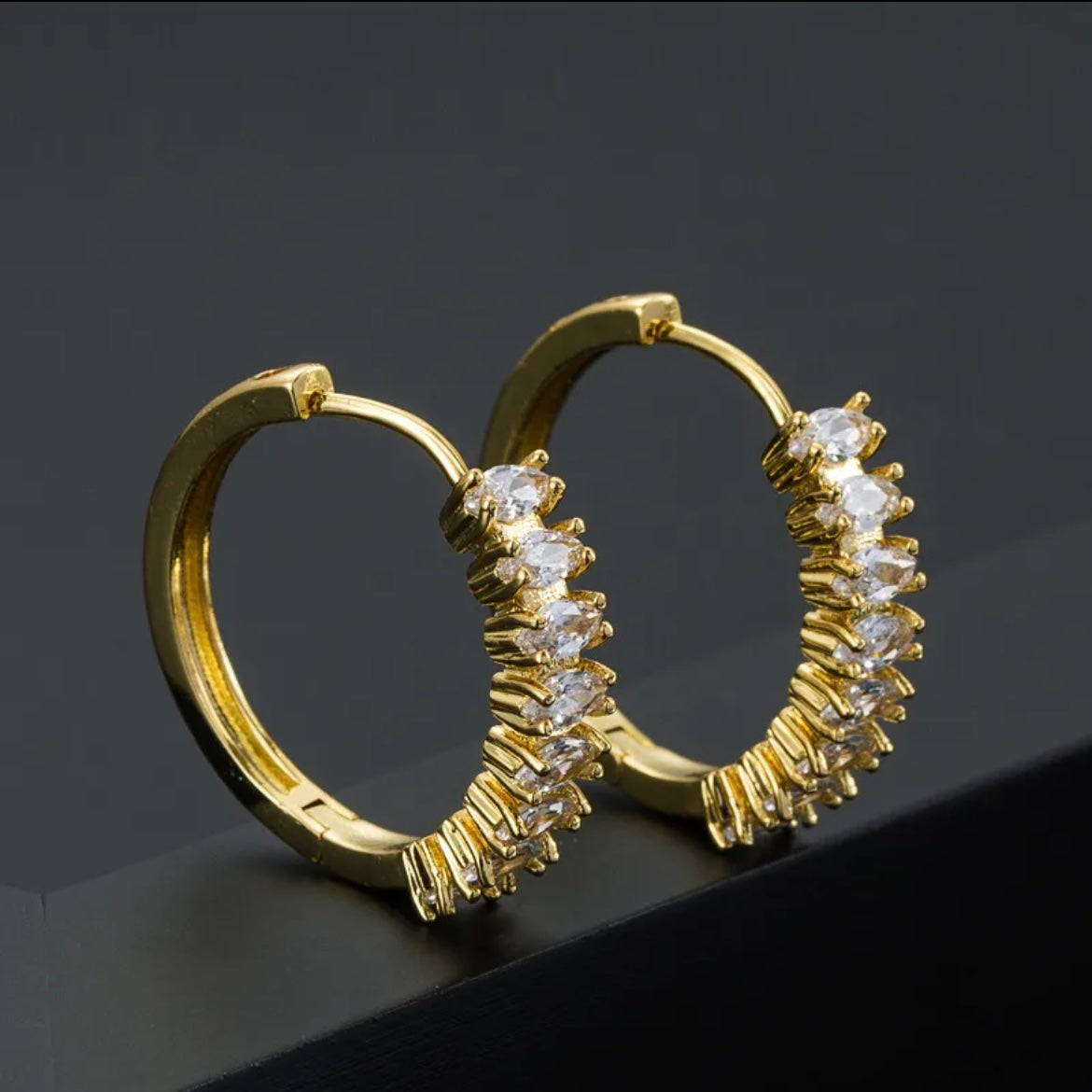 Diamond Hoop Earrings