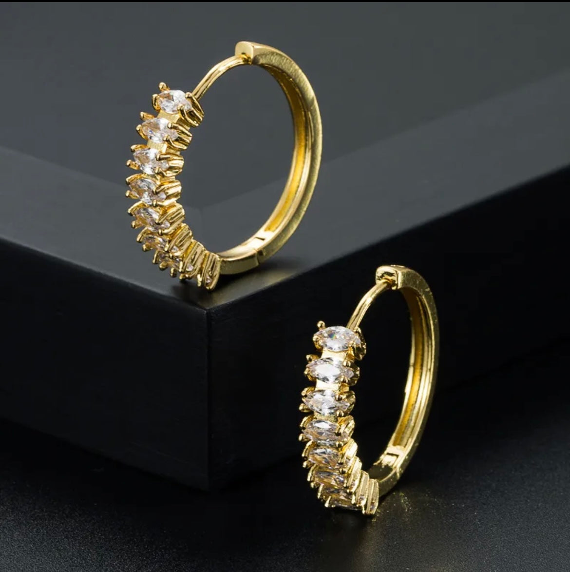 Diamond Hoop Earrings