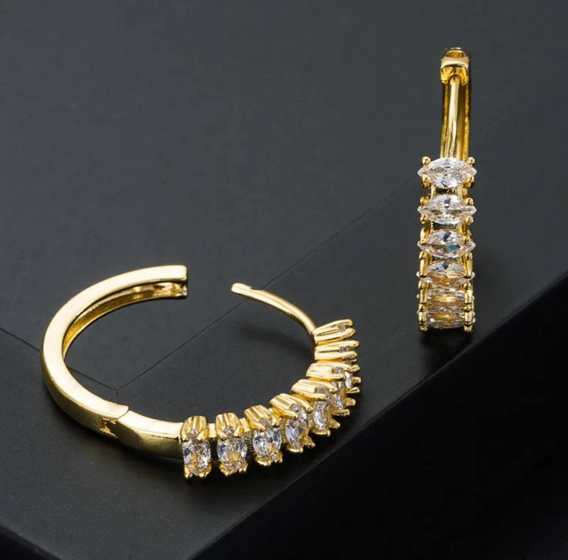 Diamond Hoop Earrings