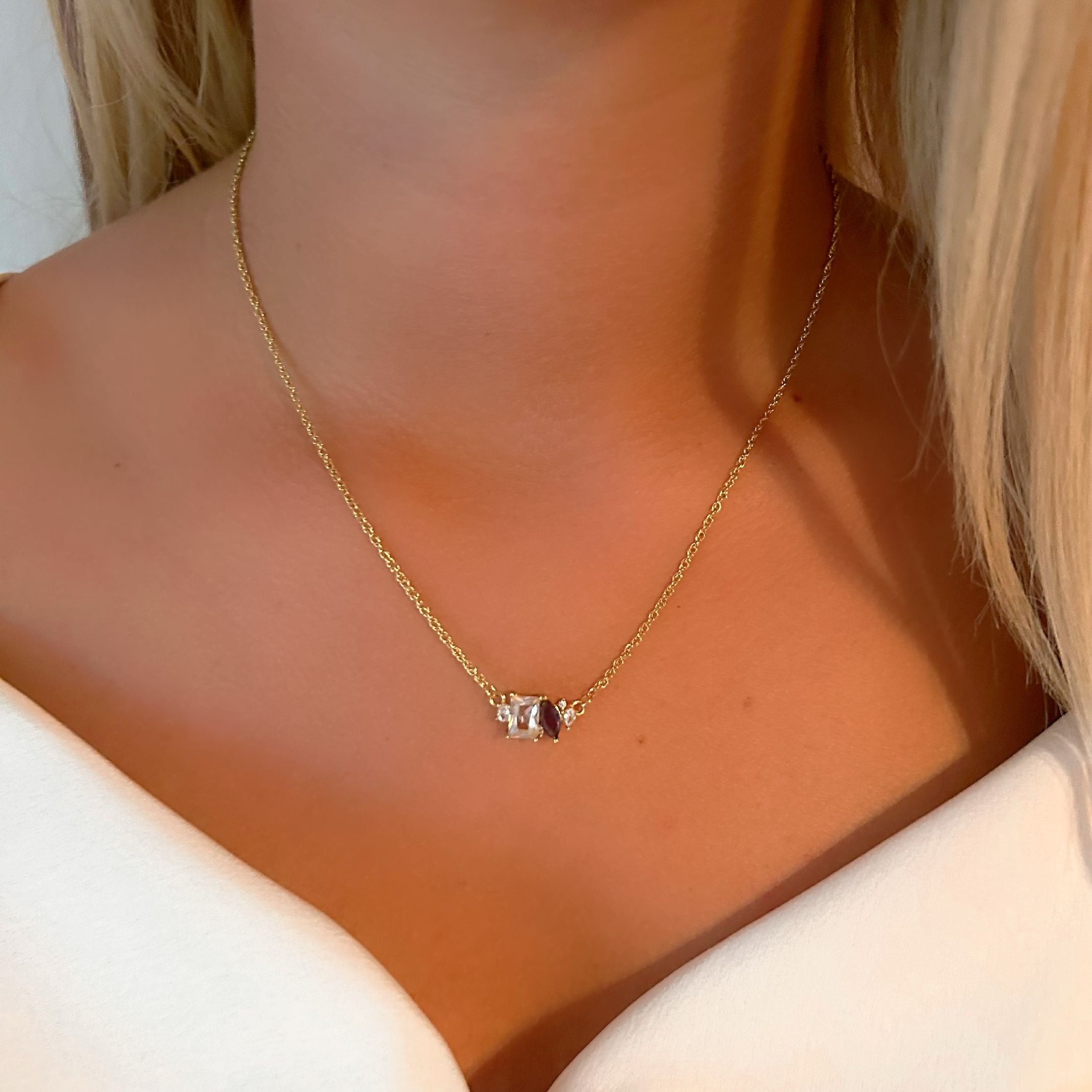 Amethyst crystal necklace 