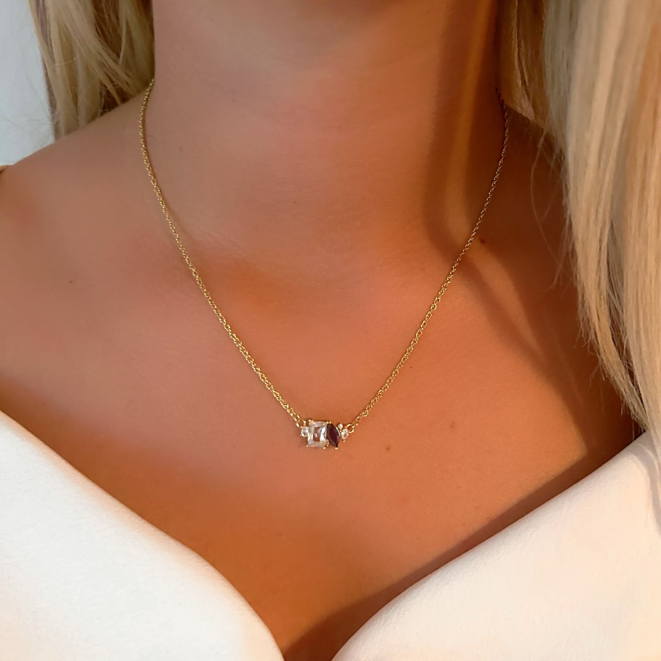 Amethyst crystal necklace