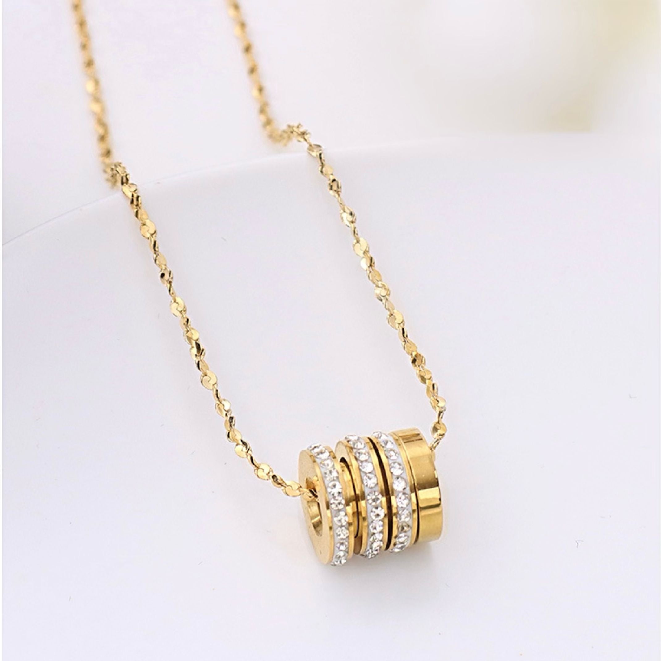 Gold ring necklace 
