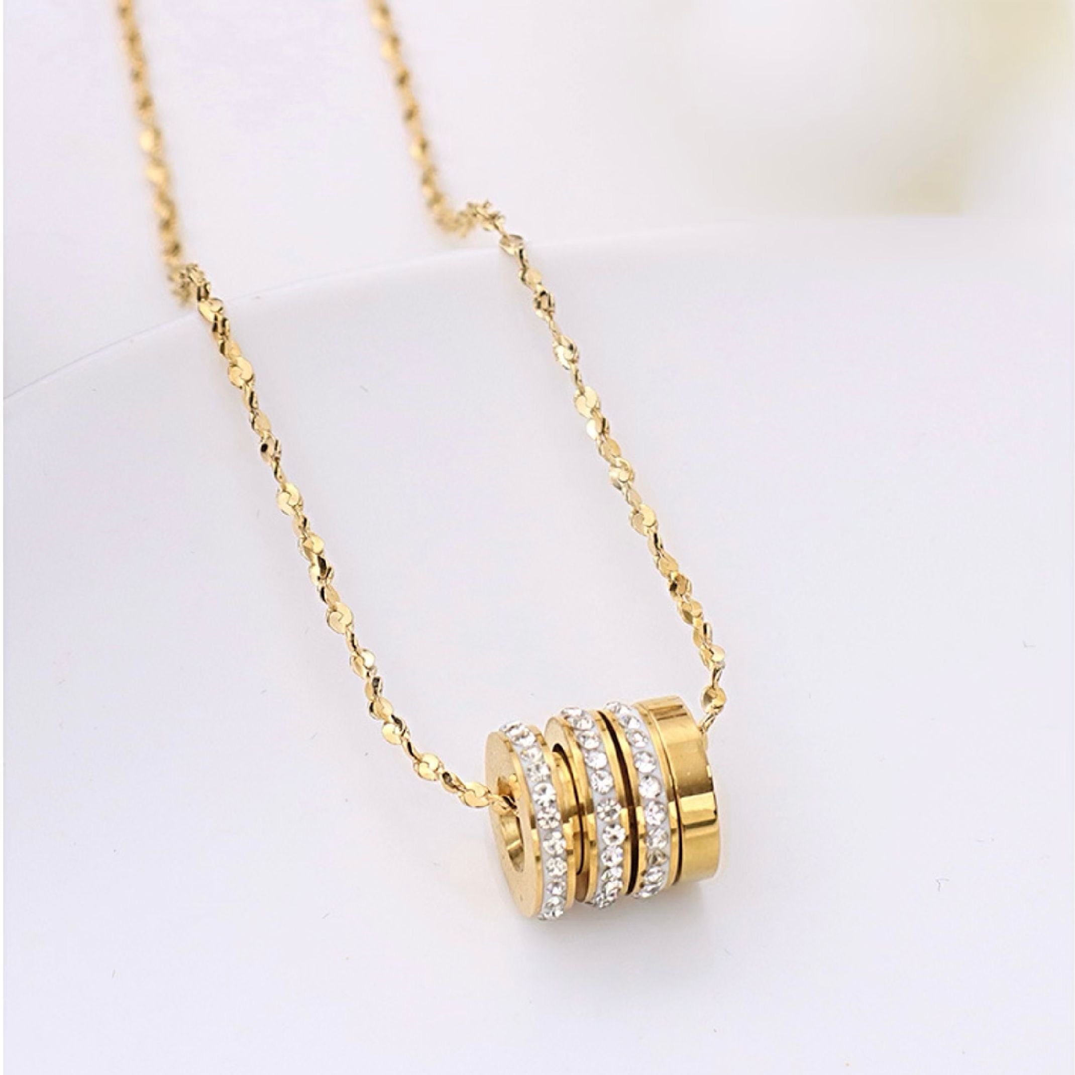 Gold ring necklace