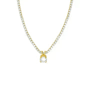 Diamond pendant tennis necklace 