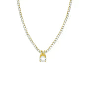 Diamond pendant tennis necklace