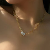 Gold diamond necklace 