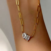 Gold diamond necklace