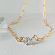 Gold diamond necklace