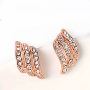 Rose gold crystal earrings
