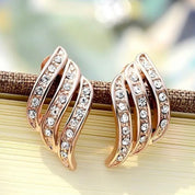 Rose gold crystal earrings 