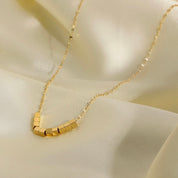 Gold Cube Necklace