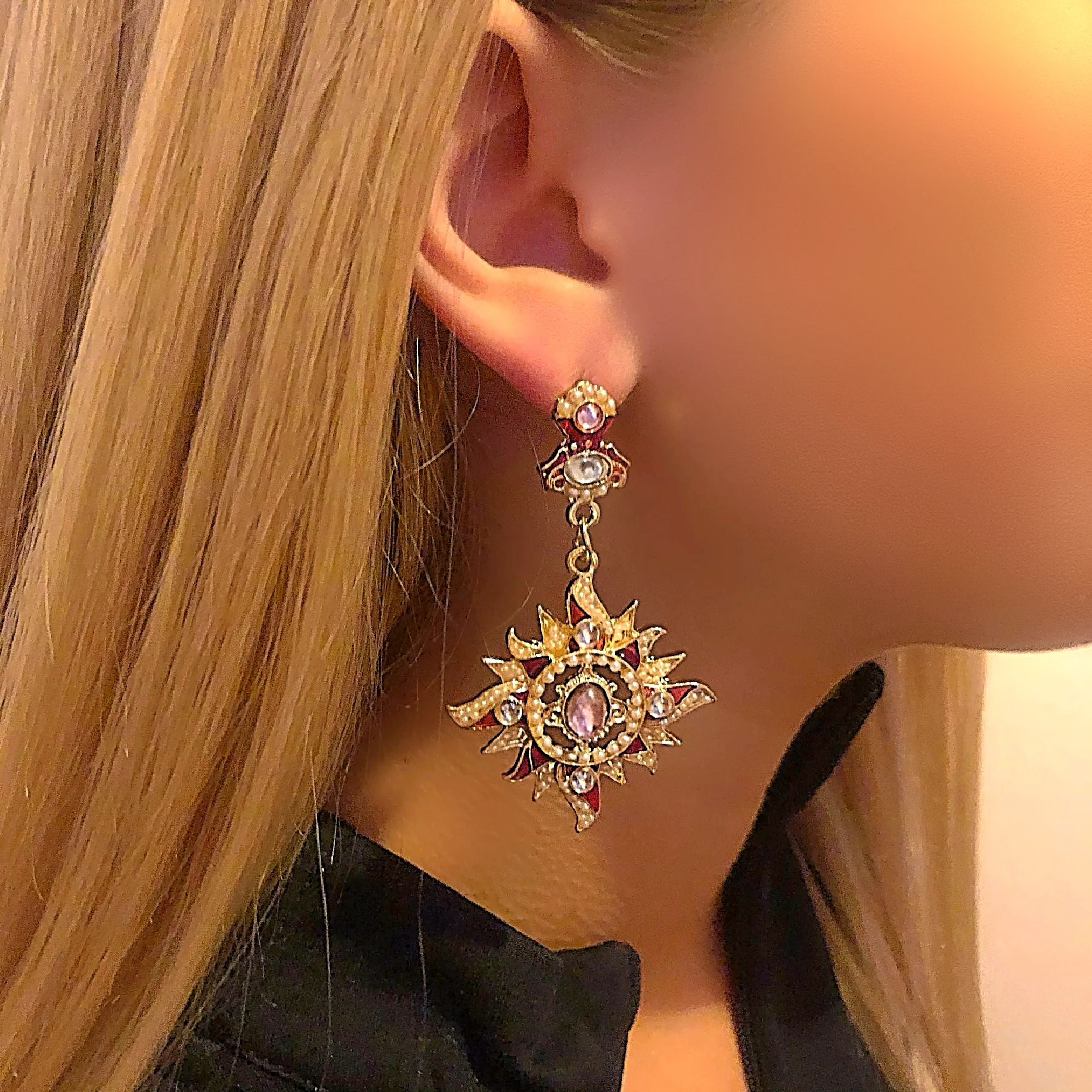 Sun and moon earrings 
