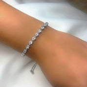 Silver tennis bracelet 