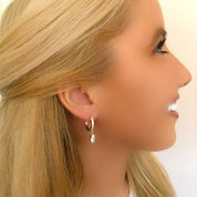 Diamond huggie earrings