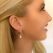 Diamond huggie earrings