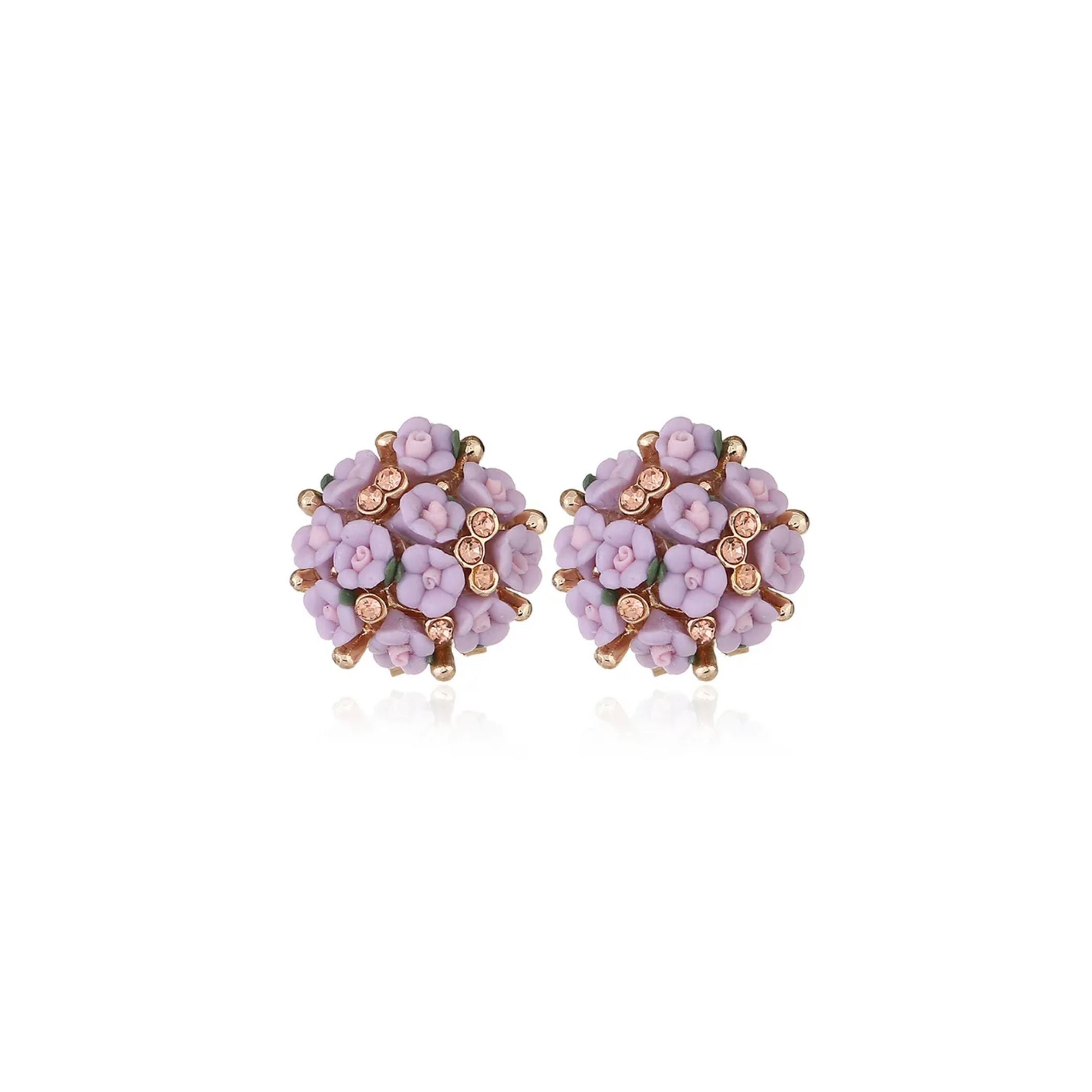Lilac stud earrings