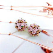 Lilac flower stud earrings