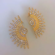 Embellished sun earrings