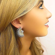 Embellished sun earrings