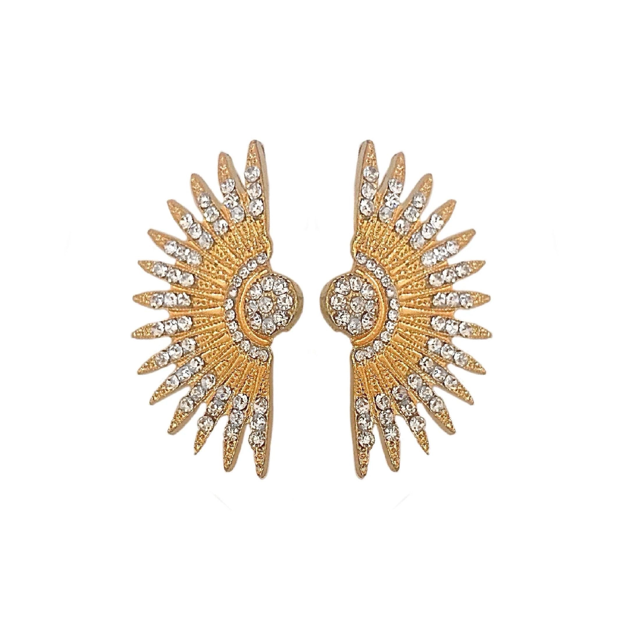 Embellished sun earrings