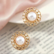 Pearl stud earrings 