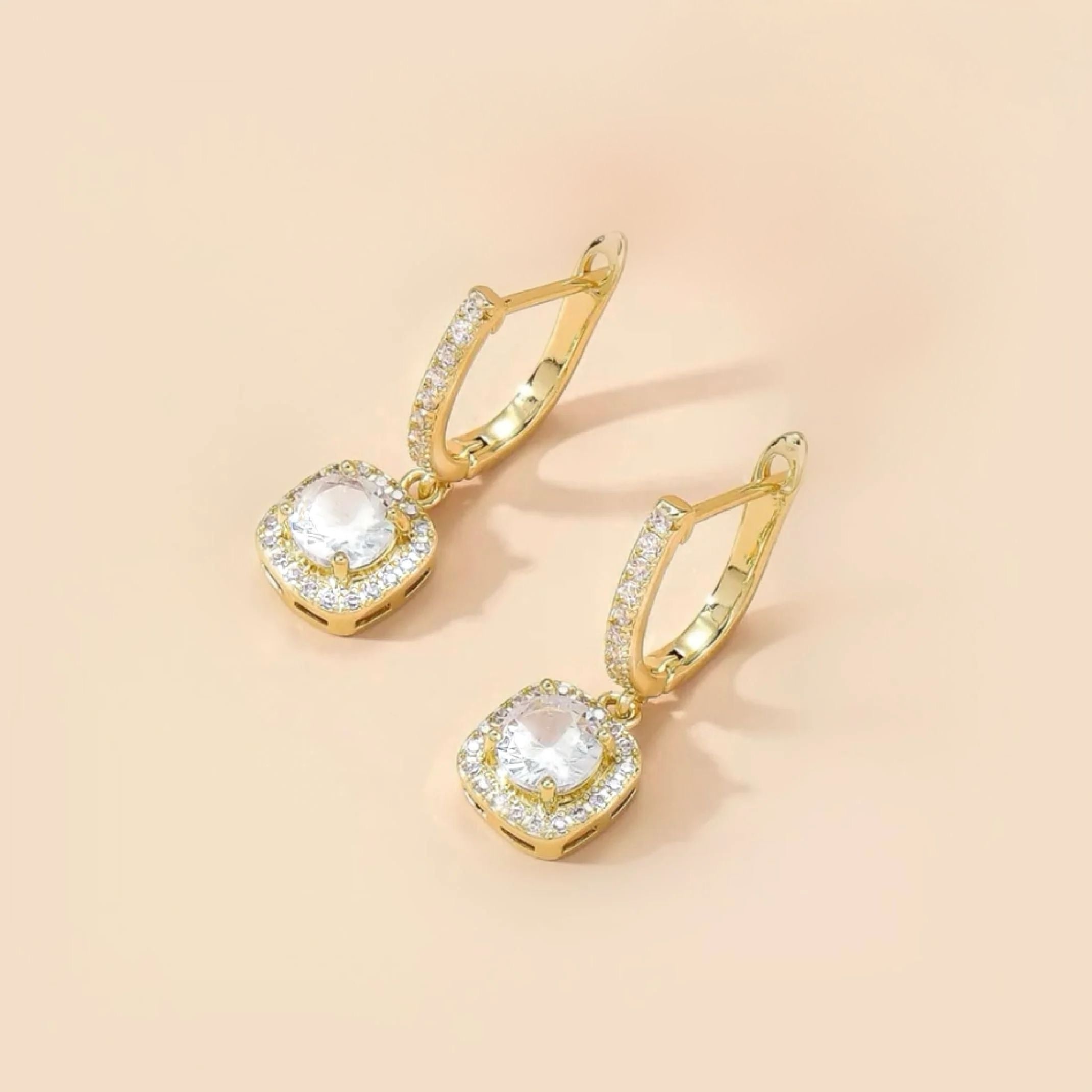 Diamond huggie earrings