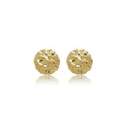 Gold textured stud earrings