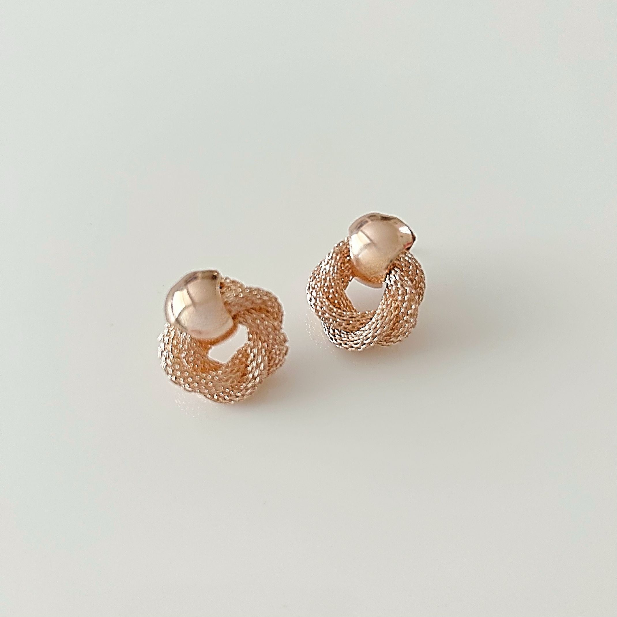 Rose gold stud earrings 