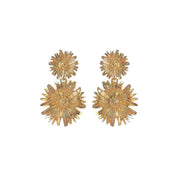 Gold flower earrings 