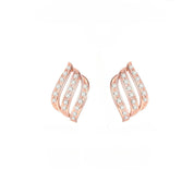 Rose gold wave earrings