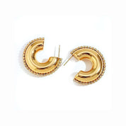 Gold diamanté hoop earrings