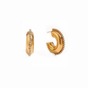 Gold diamanté hoop earrings