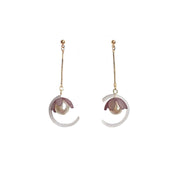 Flower pearl earrings 