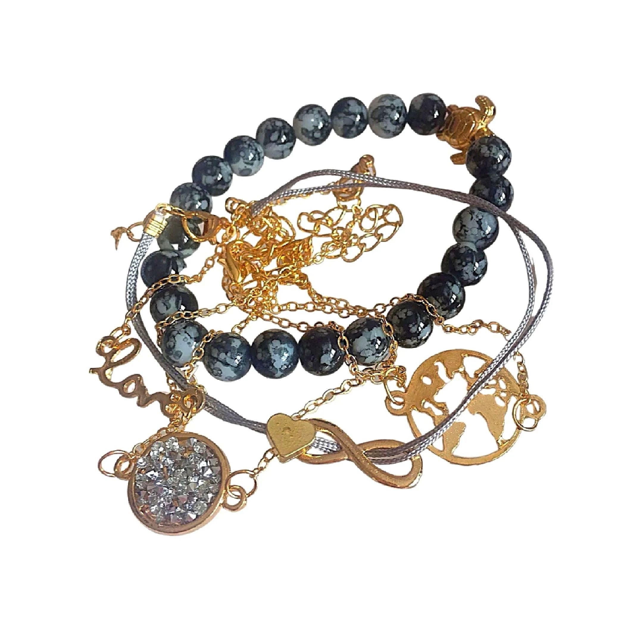 Love the world bracelet set