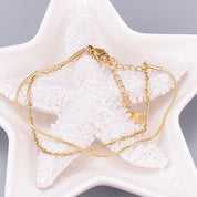 18k gold double bracelet