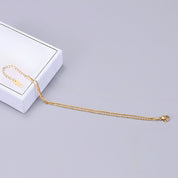 18k gold double bracelet