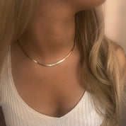 Rose gold snakeskin chain