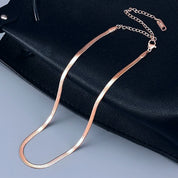 Rose gold snakeskin chain
