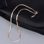 Rose gold snakeskin chain