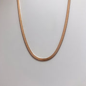 Rose gold snakeskin chain