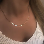 Rose gold snakeskin chain