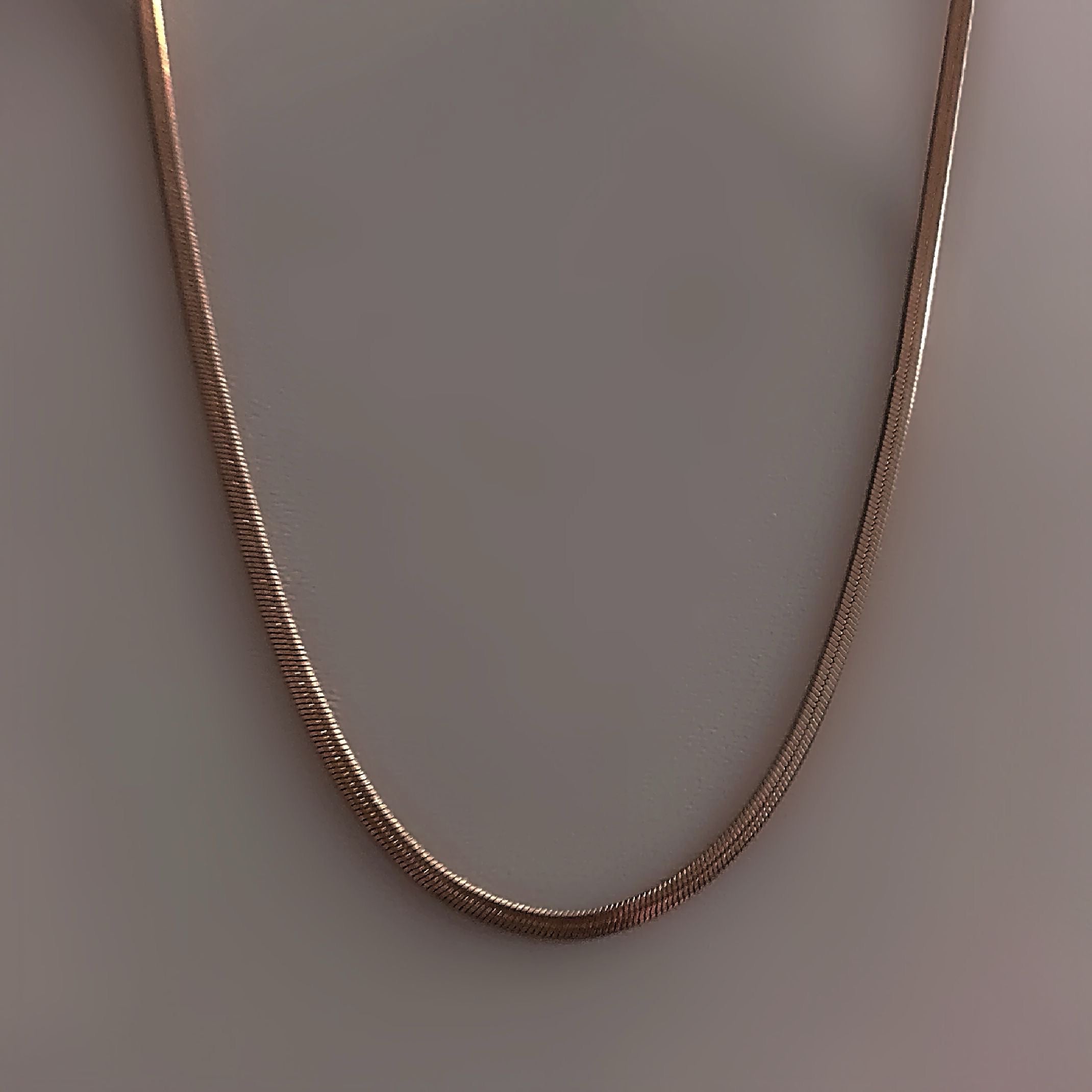 Rose gold snakeskin chain
