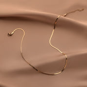 Rose gold thin snakeskin chain