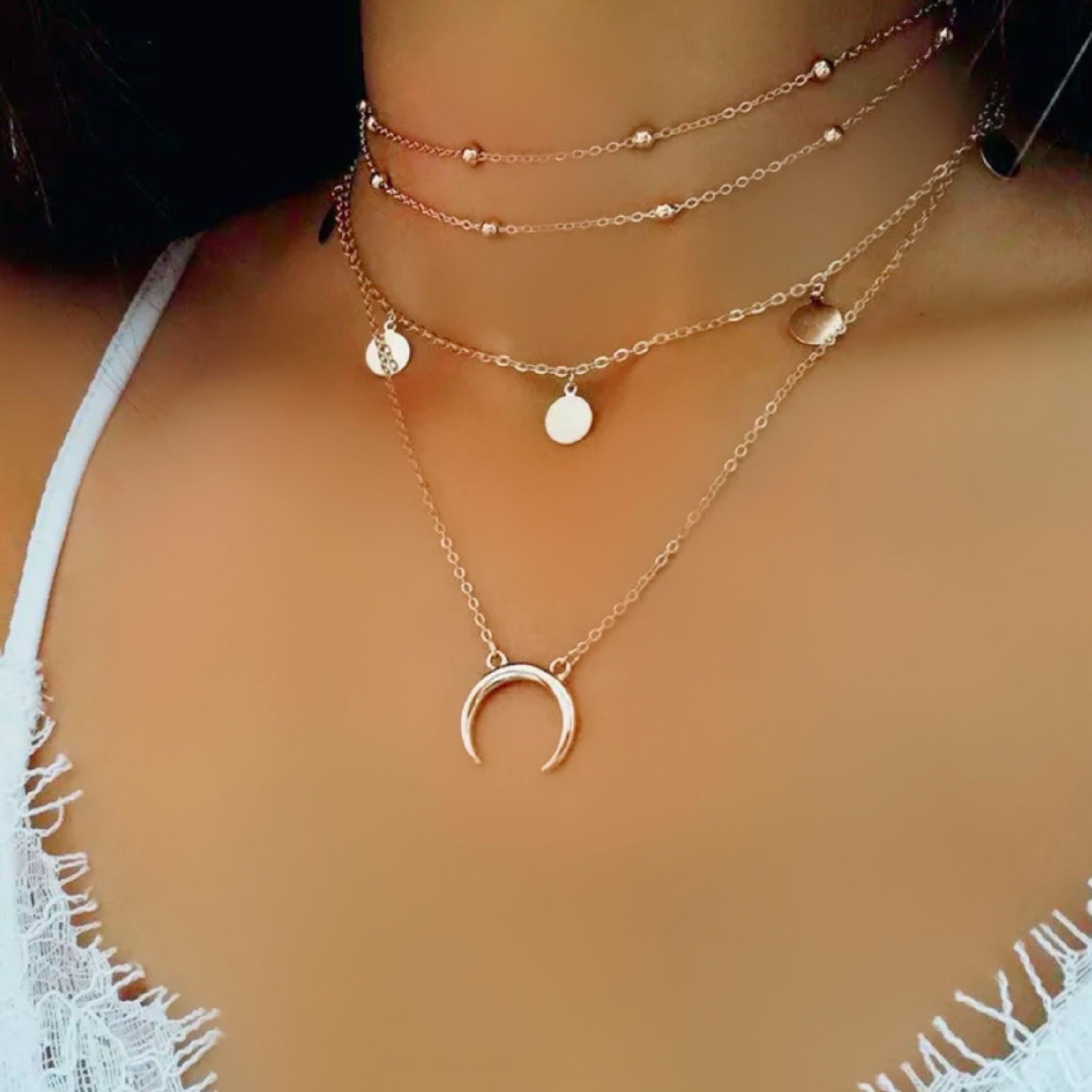 Gold layered necklace