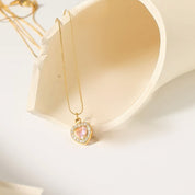 Pink heart necklace
